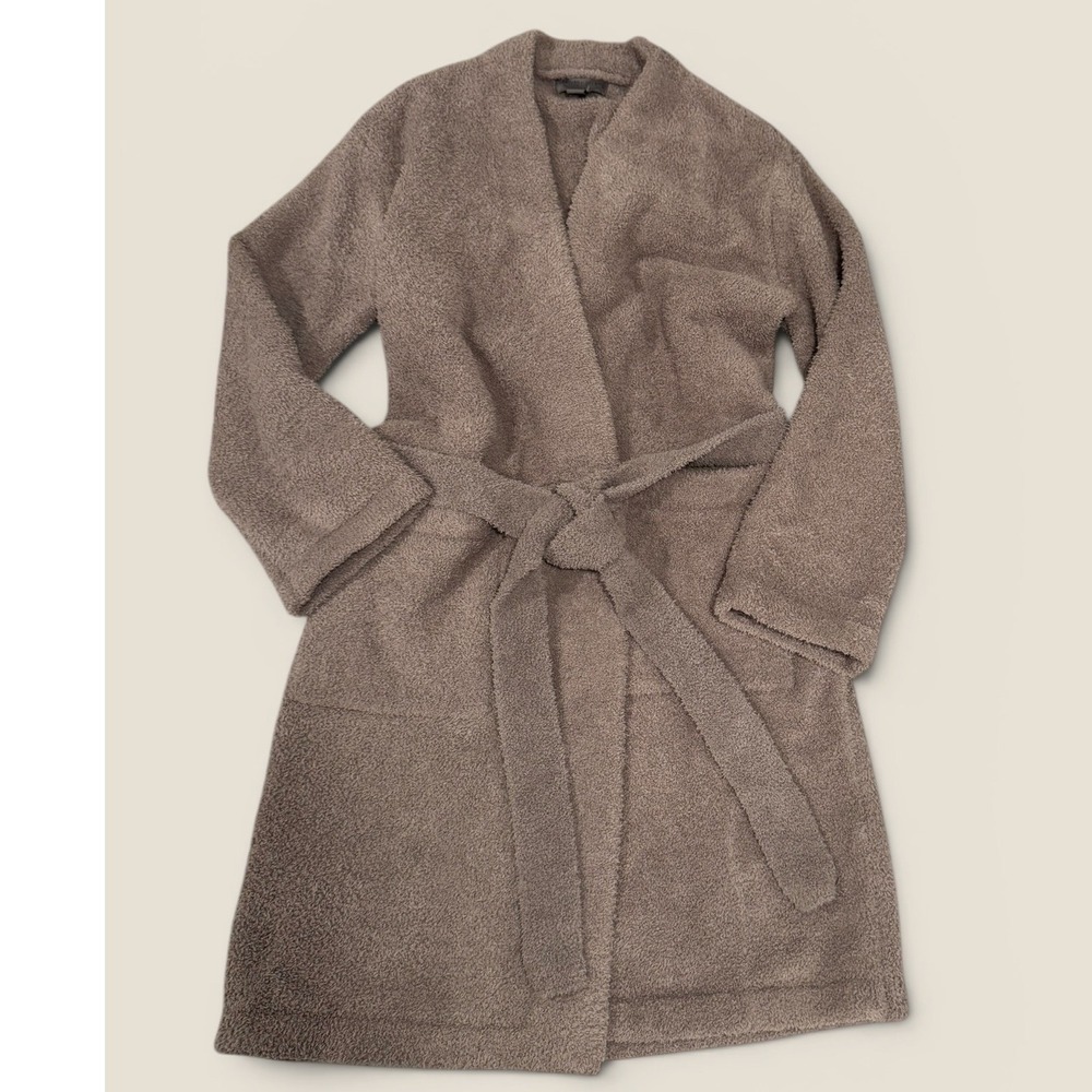 Barefoot Dreams CozyChic Robe Taupe Brown XXS/XS Plush Loungewear Wrap Cozy - Picture 1 of 5